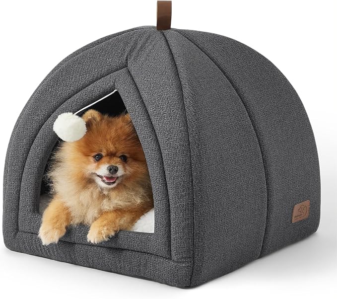 Cama cueva para gato Bedsure, plegable y con cojín lavable