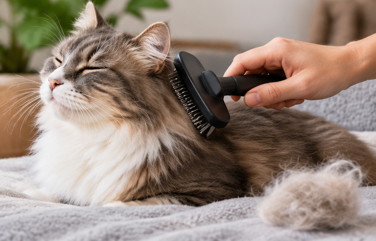 Cómo cepillar a tu gato: rutina y bolas de pelo